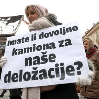 Prosvjed zaštićenih najmoprimaca na Markovu trgu