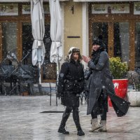 Snijeg pada u Šibeniku