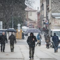 Snijeg pada u Šibeniku