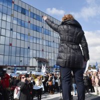 Prosvjed Sindikata hrvatskih učitelja ispred Ministarstva znanosti i obrazovanja