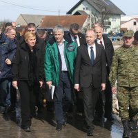 Predsjednica obišla područje gdje se postavljaju box-barijere za zaštitu od poplave