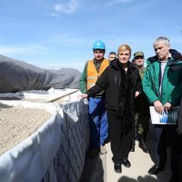 Predsjednica obišla područje gdje se postavljaju box-barijere za zaštitu od poplave