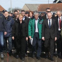 Predsjednica obišla područje gdje se postavljaju box-barijere za zaštitu od poplave