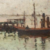 Motiv iz Venecije, 1899., ulje na drvu, Emanuel Vidović