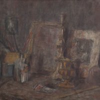 Mrtva priroda, 1950., ulje na platnu, Emanuel Vidović