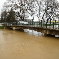 Riječica Petrinjčica u Petrini u velikom je porastu te prijeti izlijevanjem