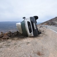 Prevrnuta vozila na cesti Gračac - Obrovac