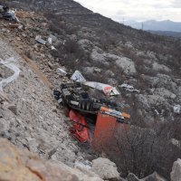 Prevrnuta vozila na cesti Gračac - Obrovac