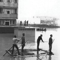 Vrbik u vrijeme poplave rijeke Save, 1964., vlasništvo: obitelj Blažić