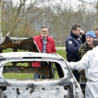 Zapaljeni automobil na Jarunu