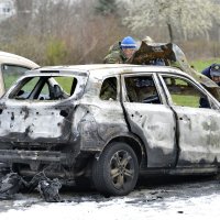 Zapaljeni automobil na Jarunu