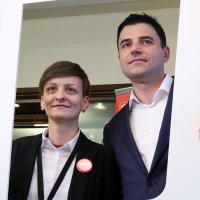 Davor Bernardić i nova predsjednica FM SDP-a Biljana Gaća dali izjavu medijima