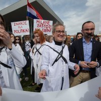 Prosvjed studenata Medicinskog fakulteta u Osijeku