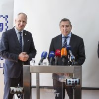 Andro Krstulović Opara,ministar Predrag Štromar, Nino Vela