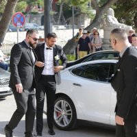 Marin Čilić i Kristina Milković dolaze na svoje vjenčanje u crkvu sv. Nikole