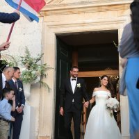 Marin Čilić sa suprugom Kristinom izlazi iz crkve nakon vjenčanja