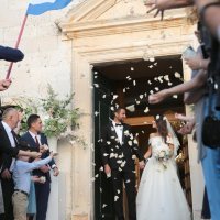 Marin Čilić sa suprugom Kristinom izlazi iz crkve nakon vjenčanja