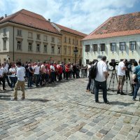 Prosvjed Hrvatskog sindikata hitne medicine na Trgu sv. Marka