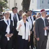 Župan Blaženko Boban, ministar Damir Krstičević, predsjednica Kolinda Grabar Kitarović i gradonačelnik Andro Krstulović sa suprugom Danielom