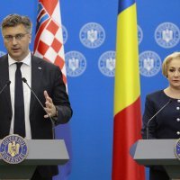 Viorica Dăncilă i Andrej Plenković u Bukureštu