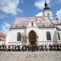 Ceremonija Velike smjene straže povodom 27. obljetnice formiranja Oružanih snaga RH