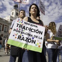 Prosvjed protiv borbi bikova u Madridu