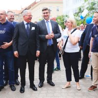 Andrej Plenković uz Branka Baričevića, Antu Lončara i Marka Pavića