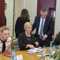 Predsjednica s predstavnicima Koordinacije udruga branitelja i stradalnika Domovinskog rata