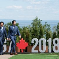 Justin Trudeau, Shinzo Abe