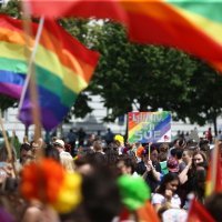 Okupljanje sudionka 17. Povorke ponosa LGBTIQ osoba i obitelji Zagreb Pride 2018.