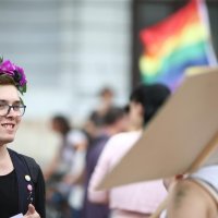 Okupljanje sudionka 17. Povorke ponosa LGBTIQ osoba i obitelji Zagreb Pride 2018.