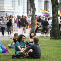 Okupljanje sudionka 17. Povorke ponosa LGBTIQ osoba i obitelji Zagreb Pride 2018.