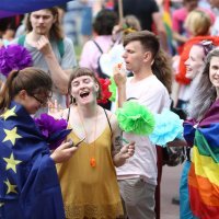 Okupljanje sudionka 17. Povorke ponosa LGBTIQ osoba i obitelji Zagreb Pride 2018.