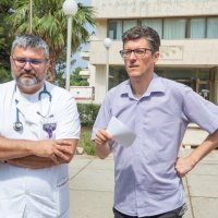 Stjepan Đuričić, voditelj Odjela za epidemiologiju, i Mato Lakić, ravnatelj Zavoda za javno zdravstvo županije