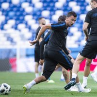 Zadnji trening Hrvatske prije Nigerije, Mandžukić
