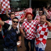 Hrvatski navijači okupirali centar Kalinjingrada