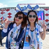 Navijači na utakmici Argentina - Island