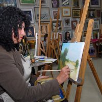 Višnja Pevec na tečaju slikarstva prije 6 godina