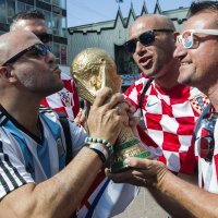 Navijači hrvatske reprezentacije uoči utakmice protiv Argentine