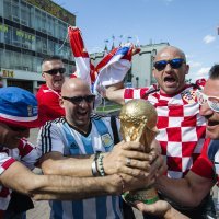 Navijači hrvatske reprezentacije uoči utakmice protiv Argentine