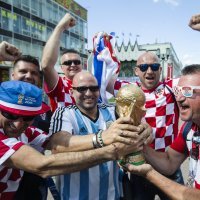 Navijači hrvatske reprezentacije uoči utakmice protiv Argentine