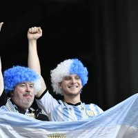 Navijači na stadionu, Hrvatska - Argentina