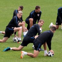 Jutarnji trening hrvatske nogometne reprezentacije
