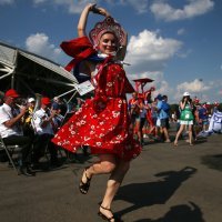 SP 2018., skupina A: Urugvaj - Rusija (navijači)