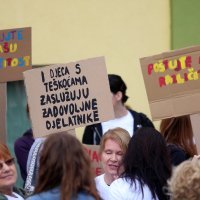 Prosvjednici ispred Ministarstva znanosti