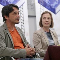 Tomica Bajsić, predsjednik Hrvatskog PEN centra i Sibila Serdarević, direktorica nakladničke kuće Fraktura