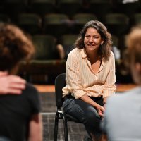 Proba predstave Bakhe redateljice Lenke Udovički.