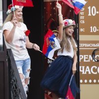 Navijači u Nižnji Novgorodu prije utakmice s Danskom