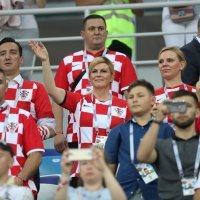 Predsjednica RH Kolinda Grabar-Kitarović na utakmici Hrvatska - Danska