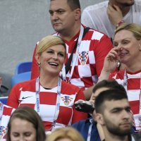 Predsjednica na utakmici Hrvatska - Danska